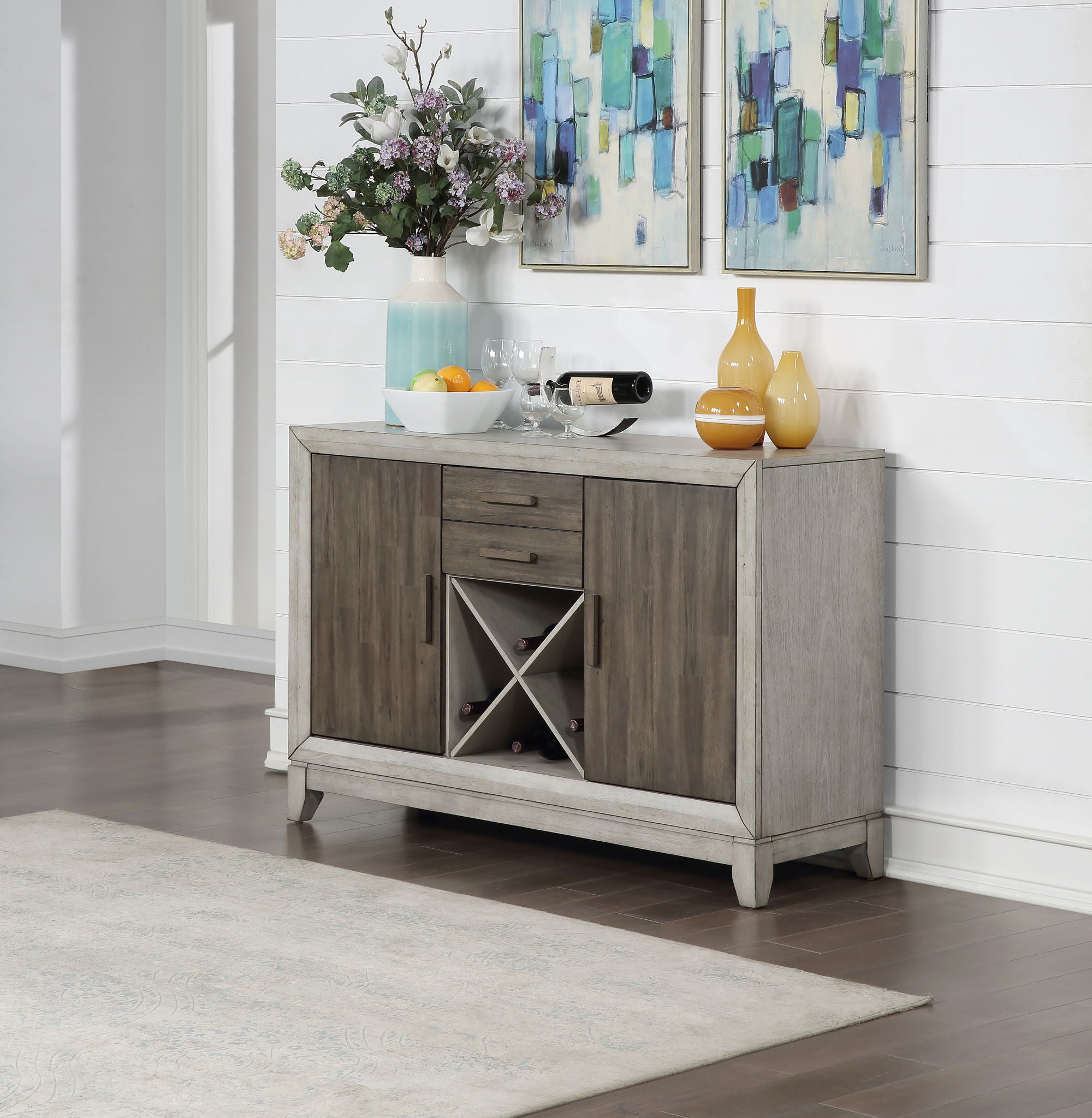 Abacus - Server - Alabaster / Honey