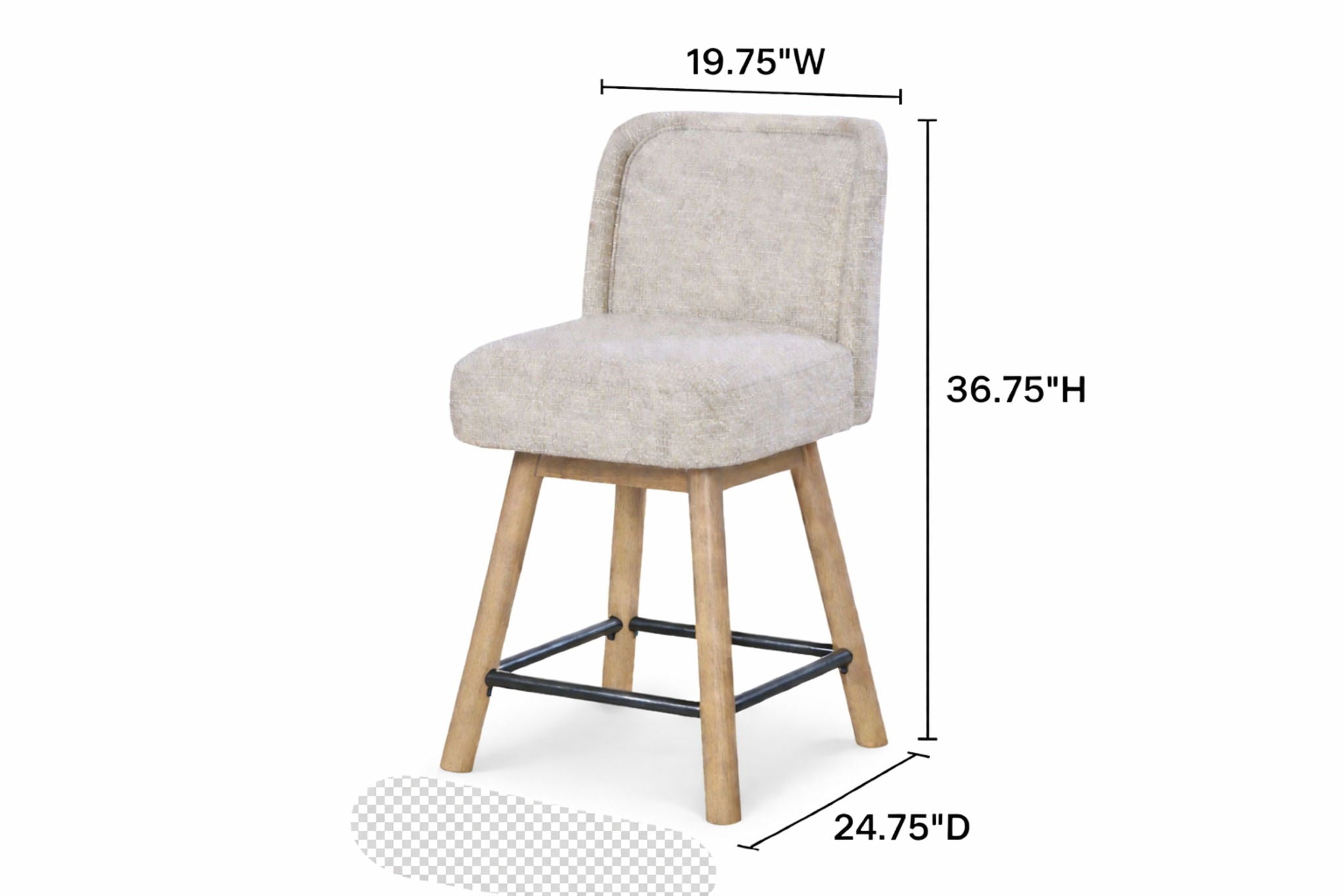 Pagosa - Counter Height Swivel Stool (Set of 2) - English Knotty Oak / Gray