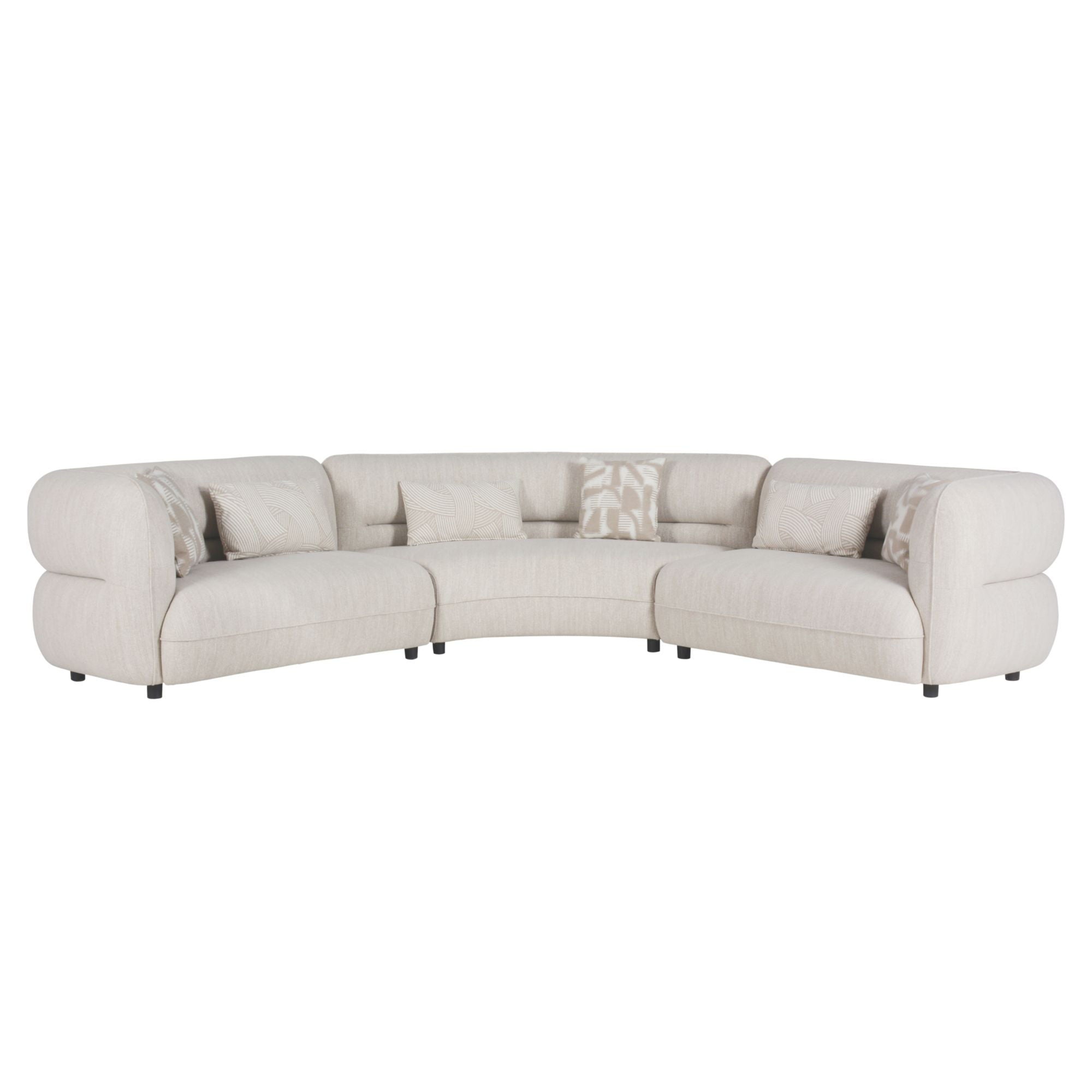 Four Seasons - Sectional Set With 6 Pillows - Camel