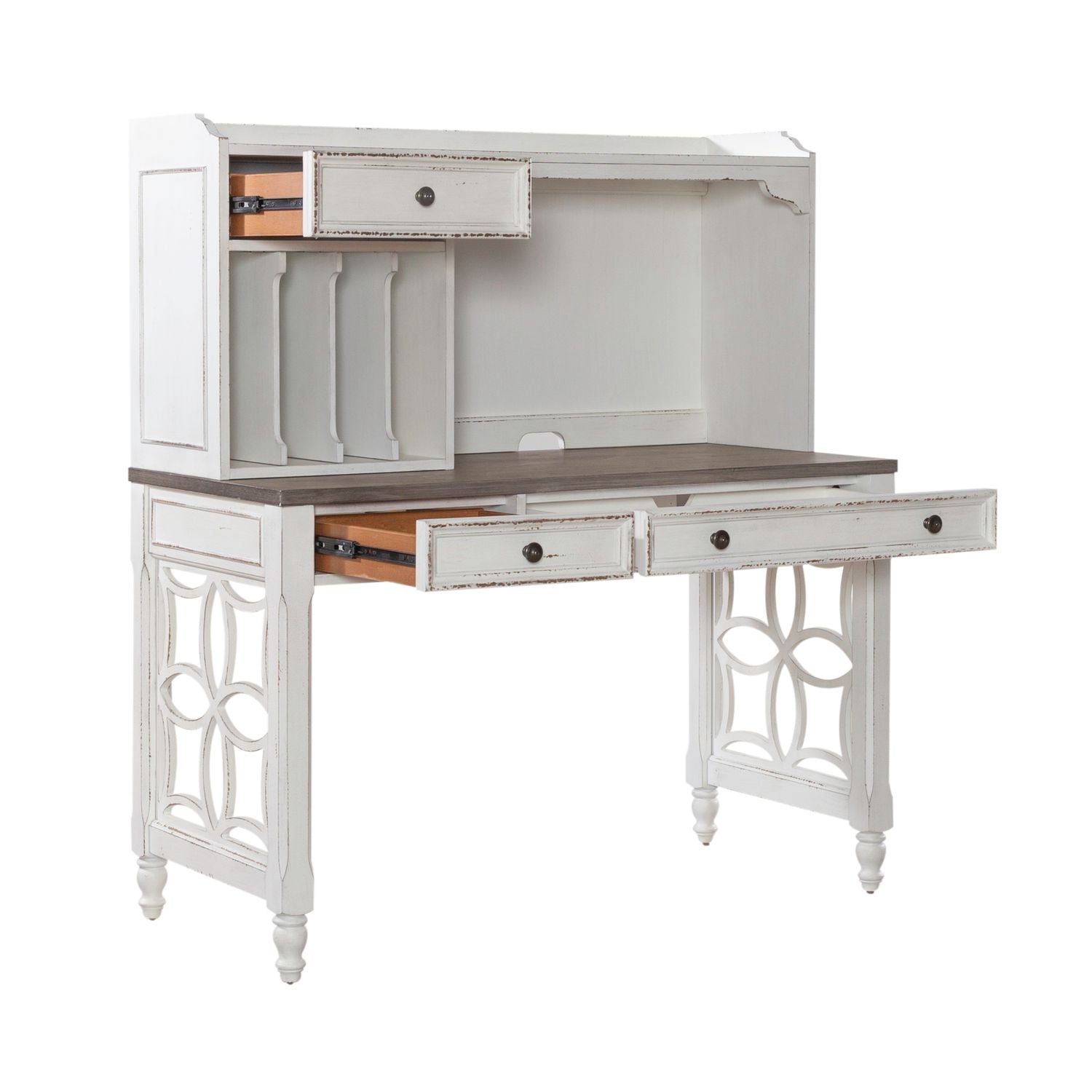 Magnolia Manor / L Writing Desk With Hutch from Liberty Furniture
