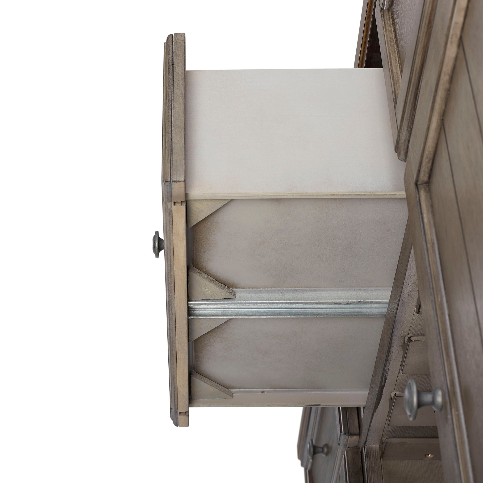 Will Dining - Server With Power Pack - Gray / Brown