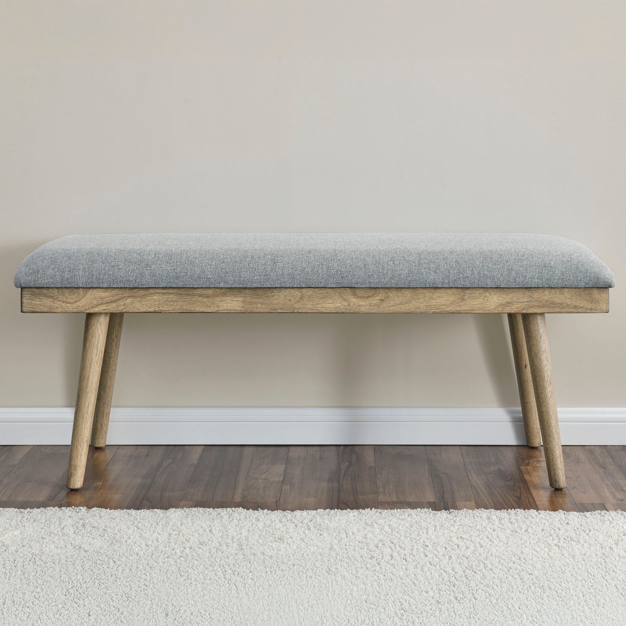 Vida - Polyester Dining Bench - Gray