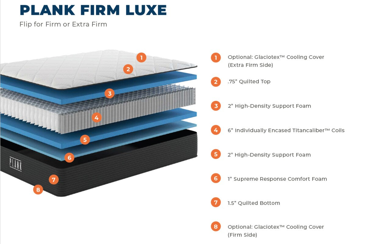 Plank Firm Luxe with GlacioTex™️ Cooling Cover by Brooklyn Bedding - CALL FOR BEST PRICE!