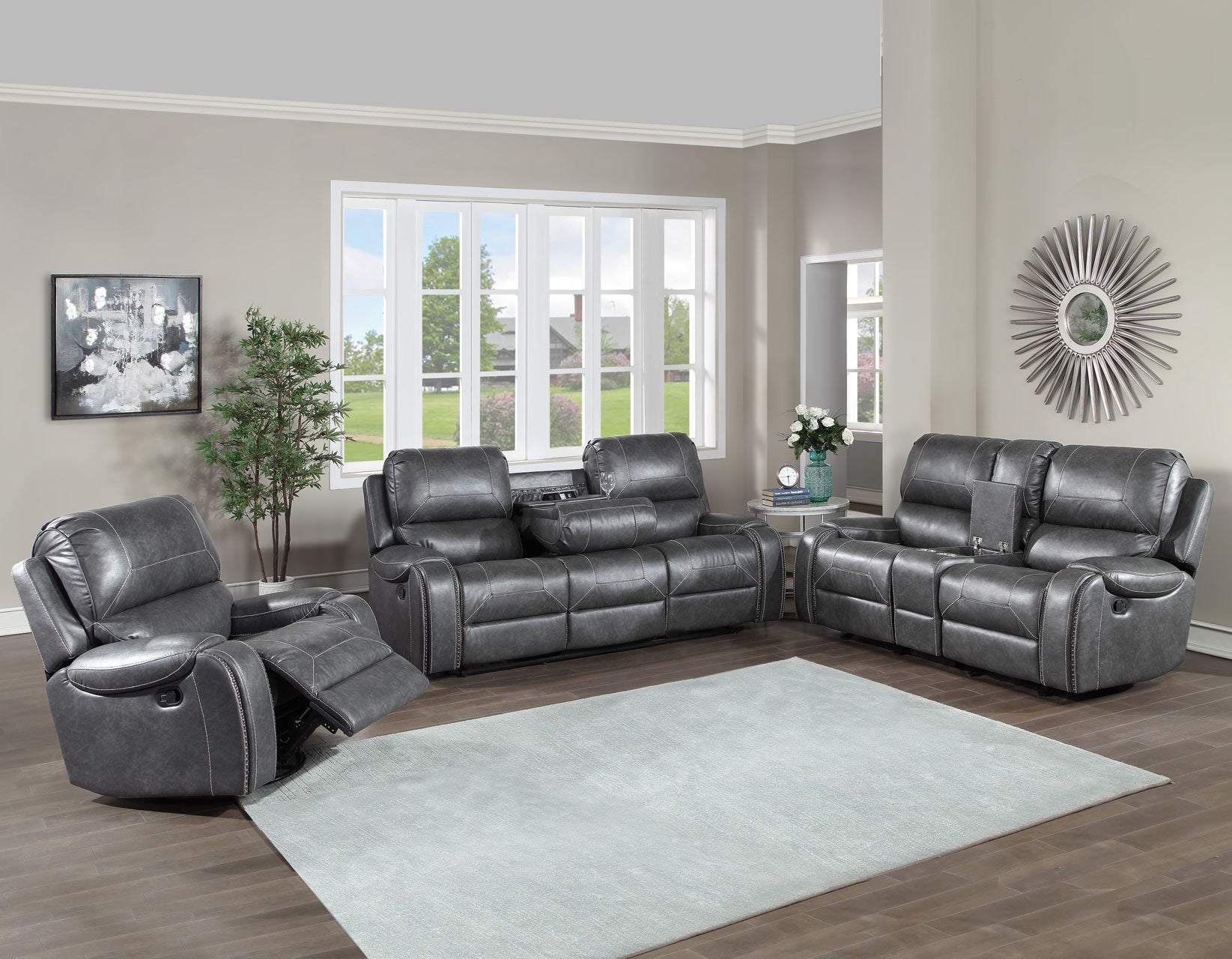 Crazy Low Price - Keily Grey 3 Piece Manual Motion Collection by Steve Silver -Gun Barrel