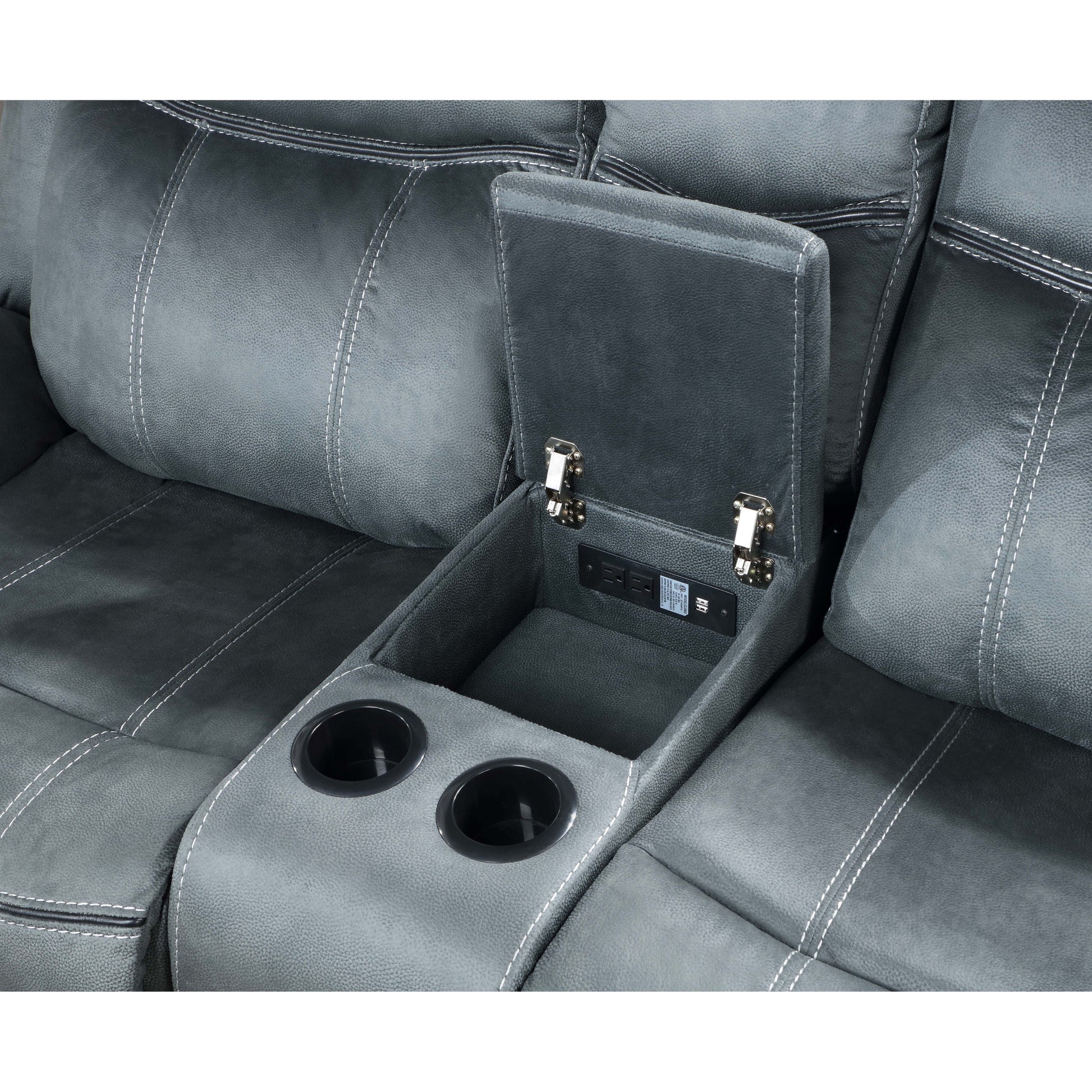 S5992 RIO GRANDE (GREY) 3 Piece Reclining Set. Sofa, Love Seat and Recliner.