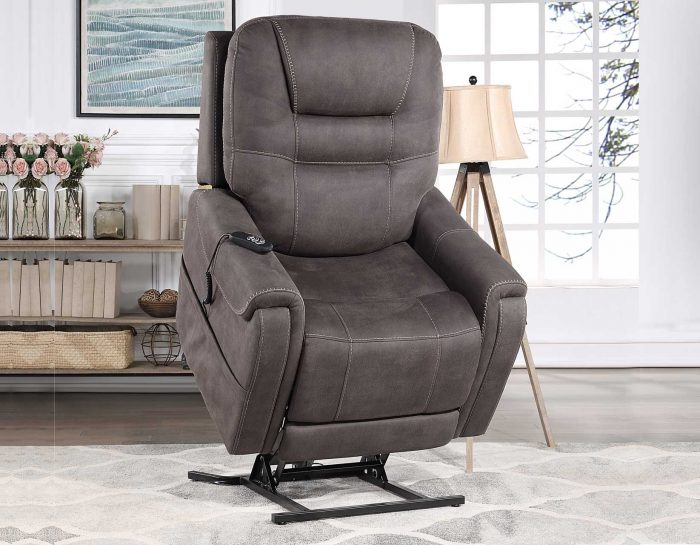 Brisbane Power Lift Chair w/Three Heat Zones, Stone by Steve Silver