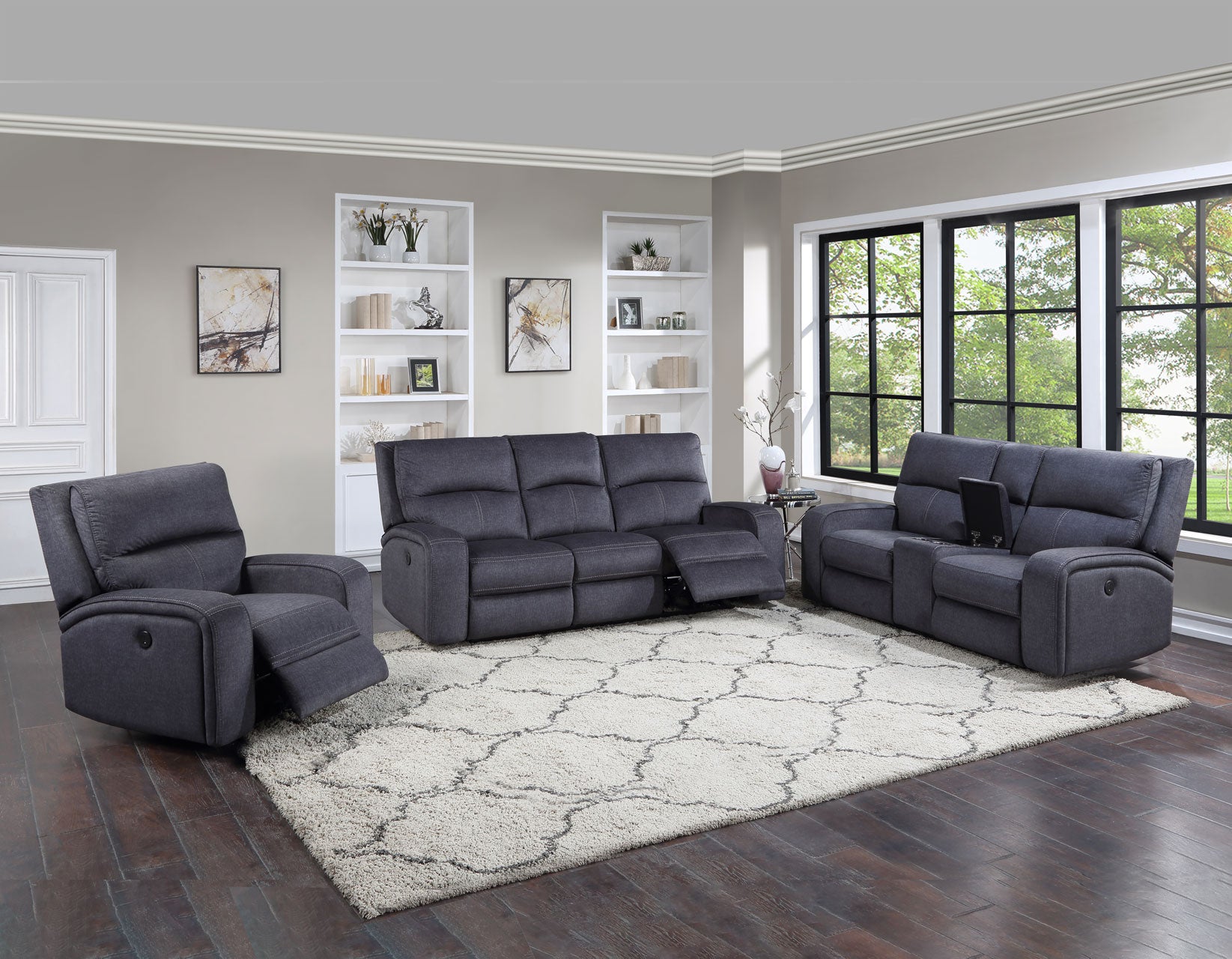 Lovell 3-Piece Power-Reclining Set by Steve Silver