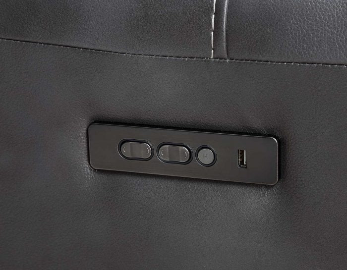 Provo Charcoal 6-Piece Dual-Power Chaise Sectional by Steve Silver