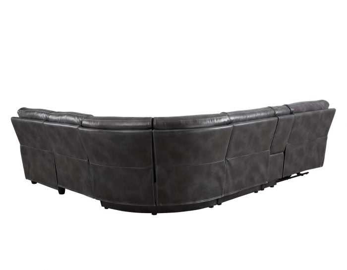 Provo Charcoal 6-Piece Dual-Power Chaise Sectional by Steve Silver