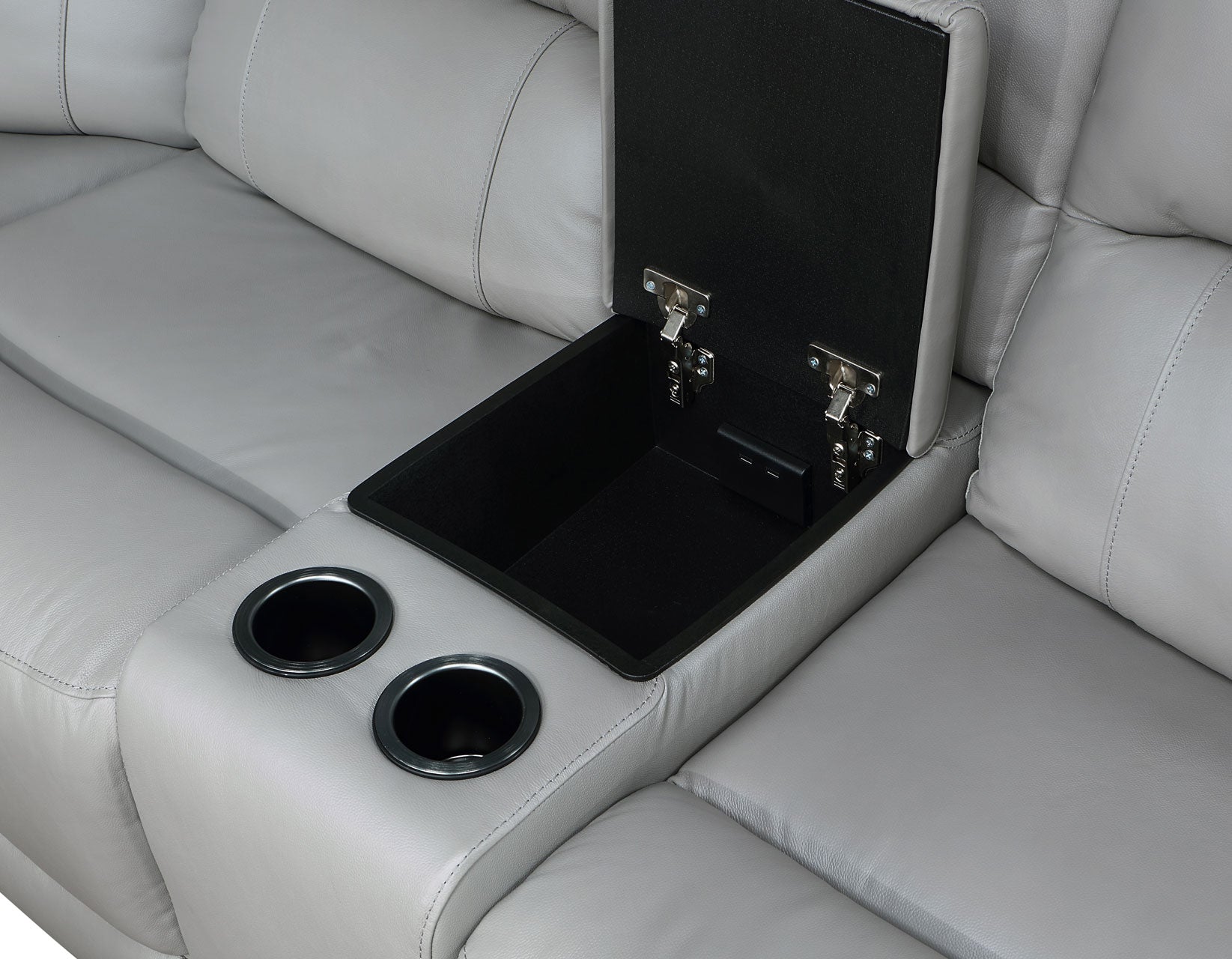 Alexandria Leather 6-Piece Power Reclining Set, Stone by Steve Silver