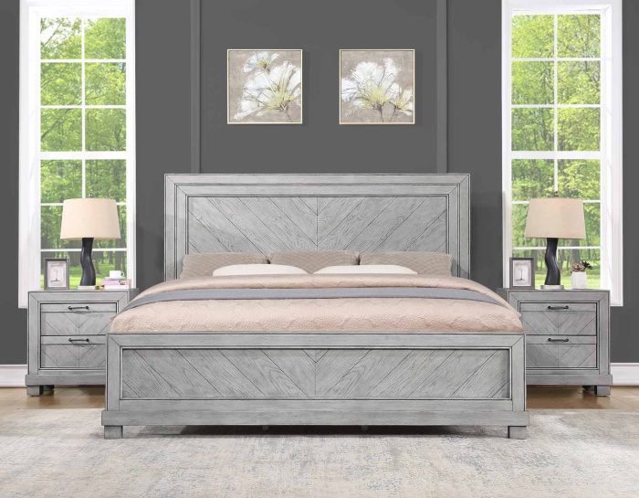Crazy Low Price - Montana Gray Queen or King 4 Piece Bedroom Set by Steve Silver