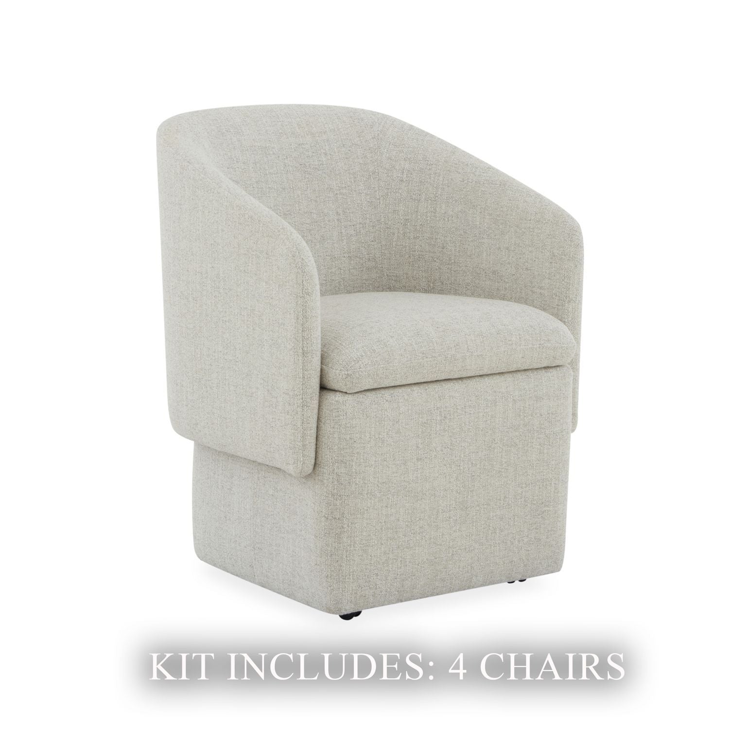 Accent Dining - Accent Storage Dining Chair With Casters