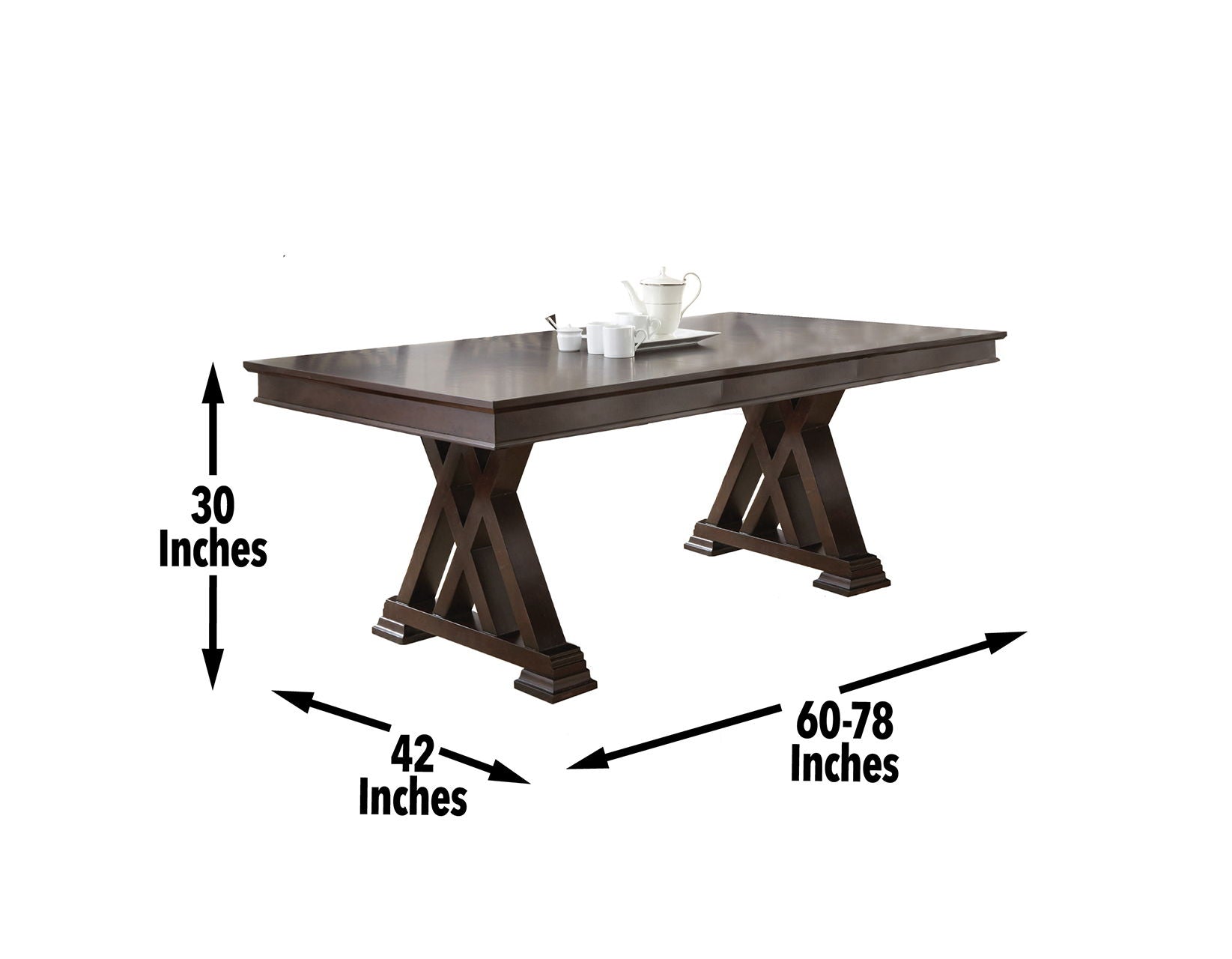Adrian - Dining Table - Dark Brown