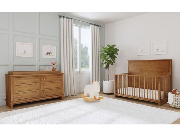 Wyller Oak Crib With Guard Rail from Elements