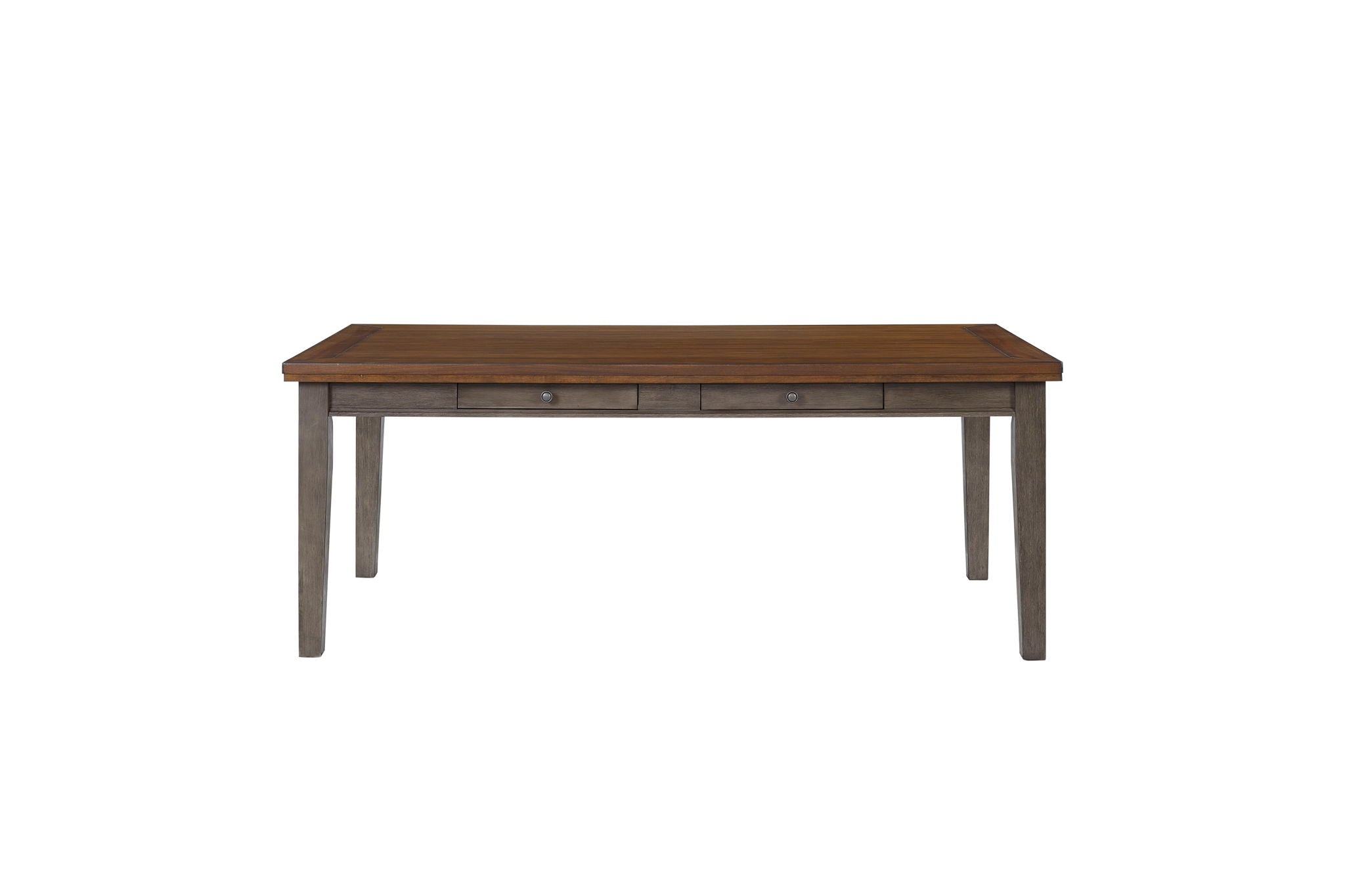 Will Dining - Table With 6 Drawers - Gray / Brown