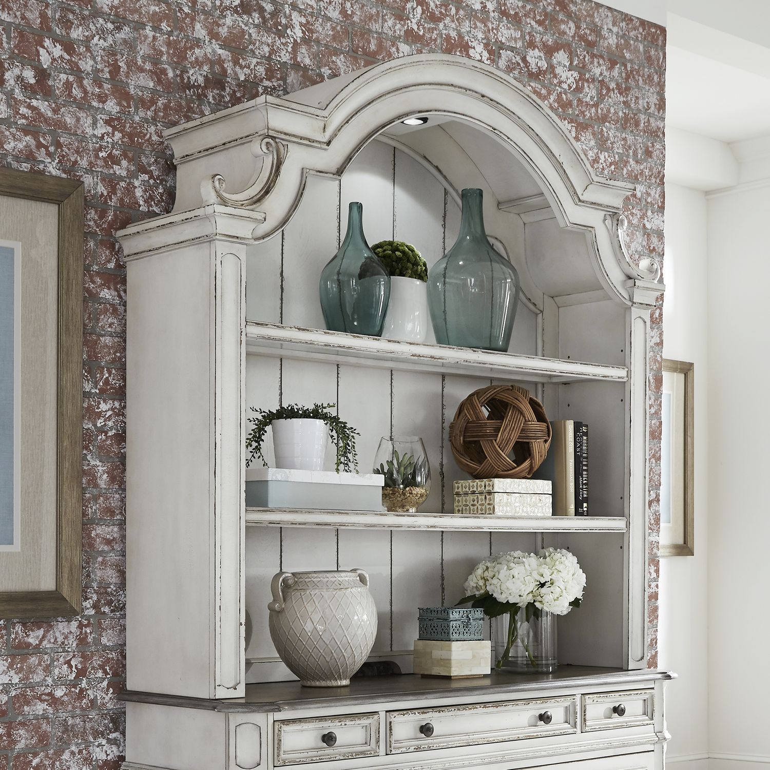 Magnolia Manor Credenza and Hutch by Liberty