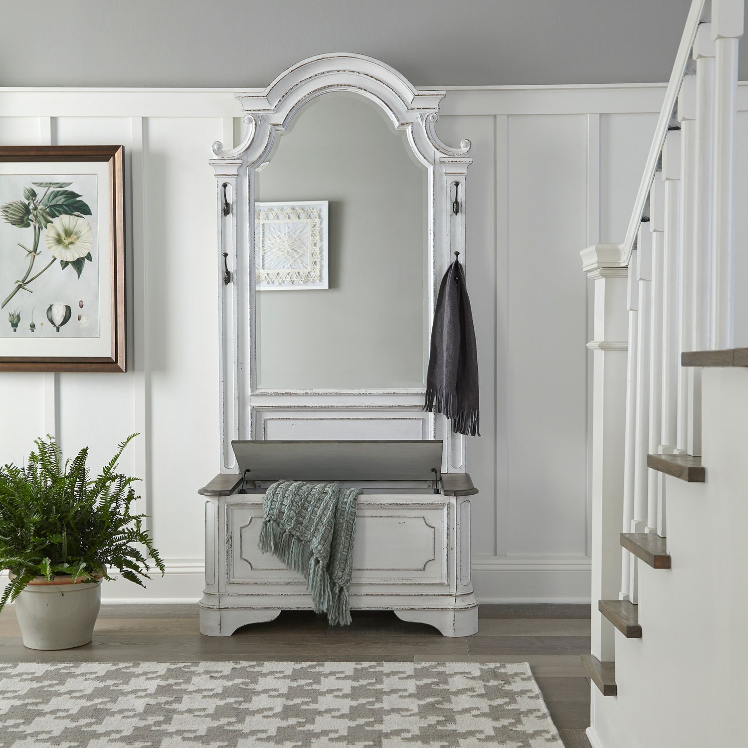 Crazy Low Price-2 Piece Magnolia Manor Hall Tree Set by Liberty Furniture