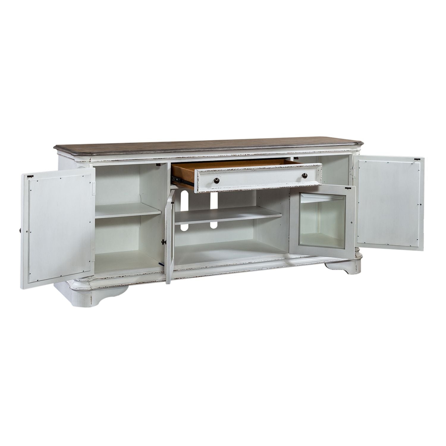 Crazy Low Price - 74in Magnolia Manor Entertainment TV Stand SKU: 244-TV74- Liberty Furniture