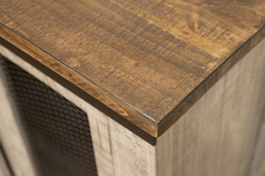 Pueblo Gray TV Stand Collection Model: IFD3401TVSTANDS SOLID WOOD