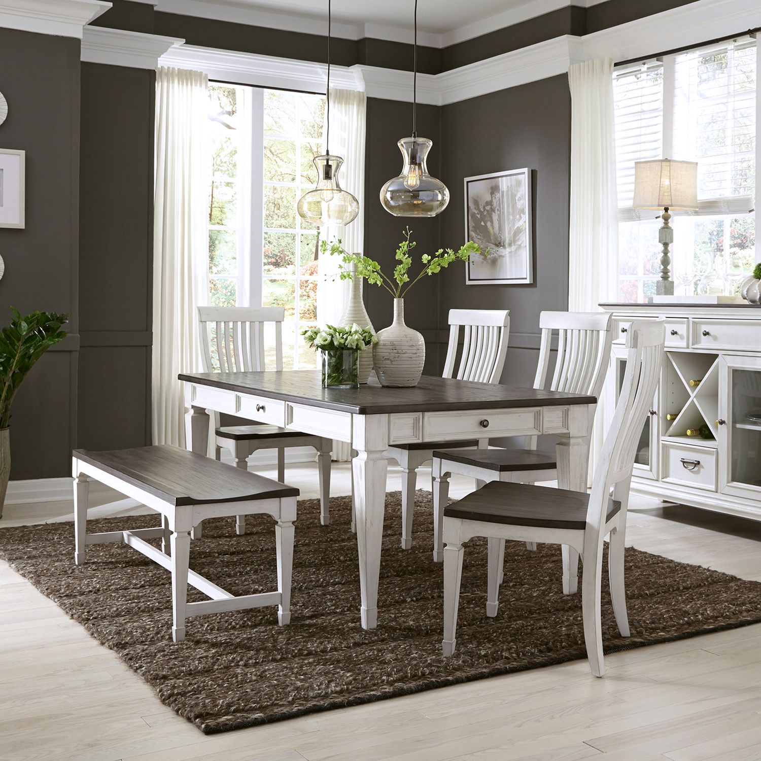 Allyson Park 6 Piece Rectangular Table Set