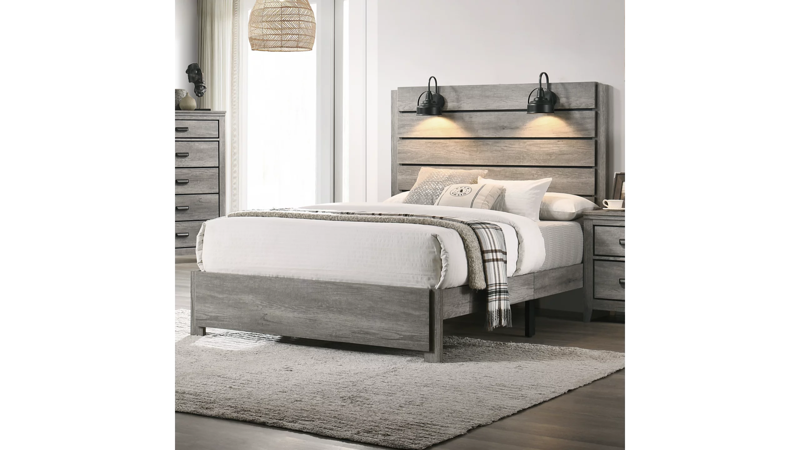 B6820 CARTER GRAY BEDROOM by Crownmark