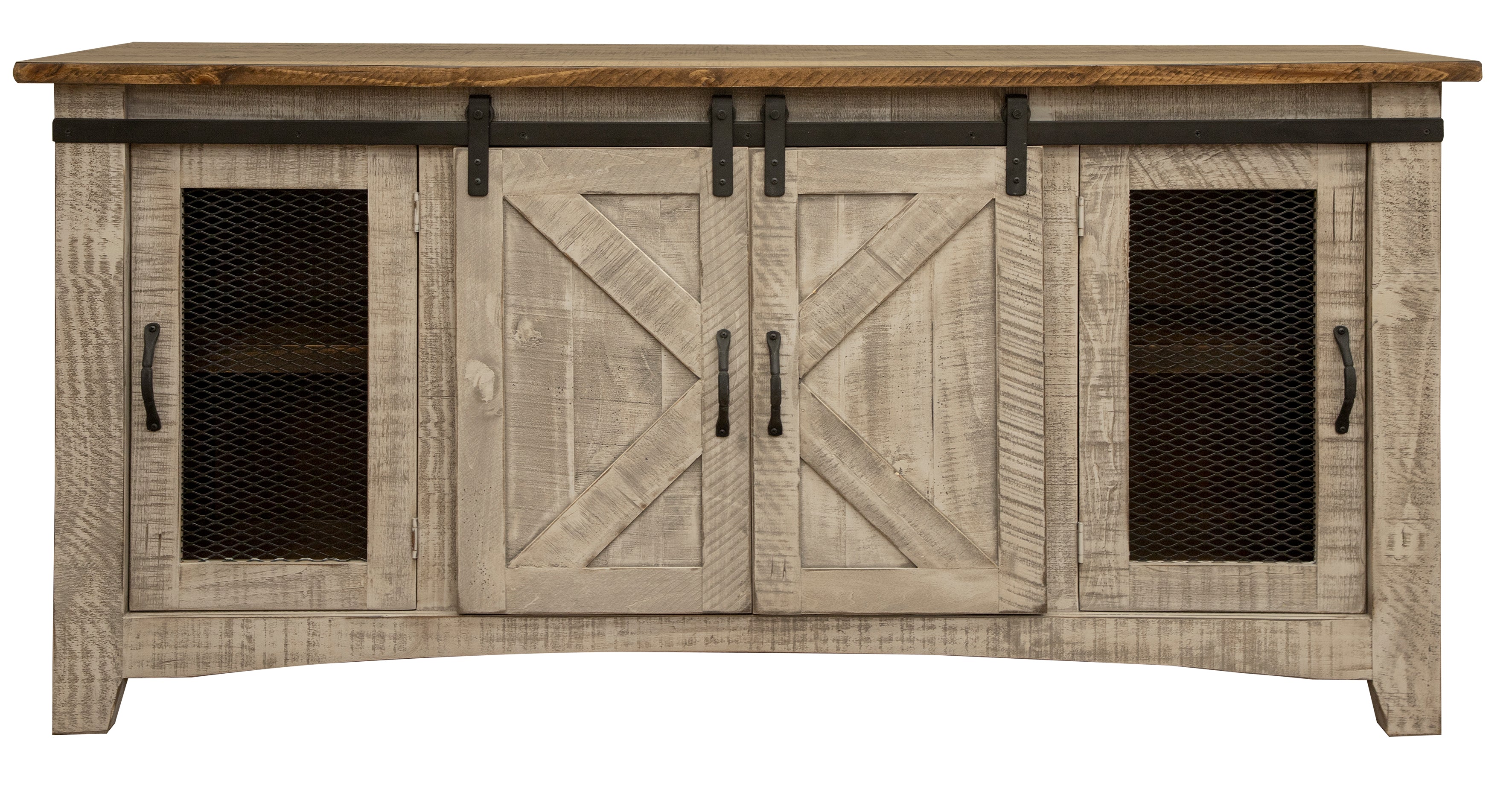 Pueblo Gray TV Stand Collection Model: IFD3401TVSTANDS SOLID WOOD