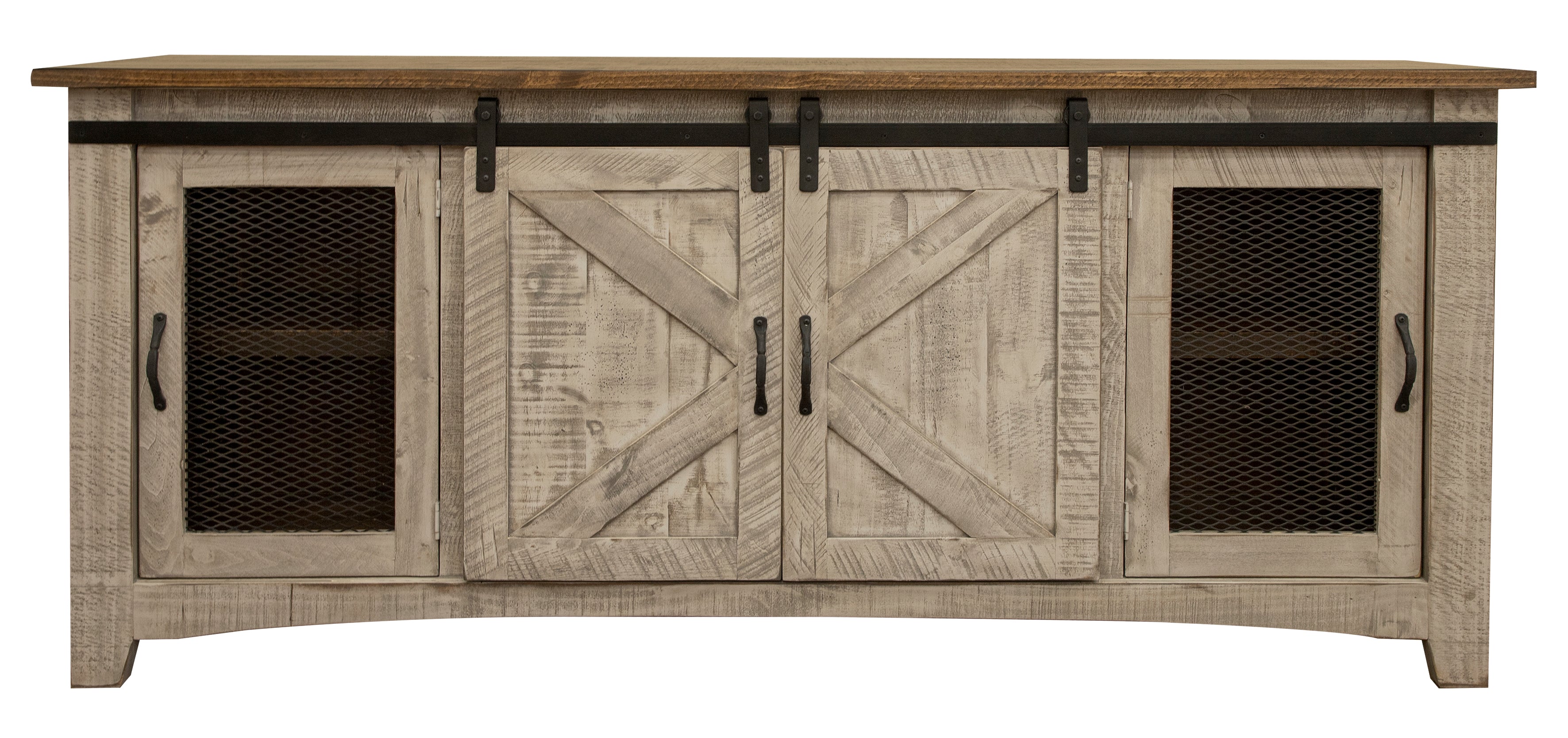 Pueblo Gray TV Stand Collection Model: IFD3401TVSTANDS SOLID WOOD