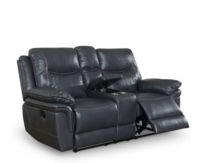 Isabella Grey 3 Piece Manual Motion Set (Sofa, Loveseat & Chair)