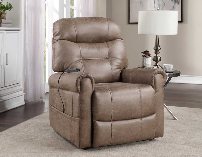 Ottawa Power Lift Chair with Heat and Massage Camel by Steve Silver