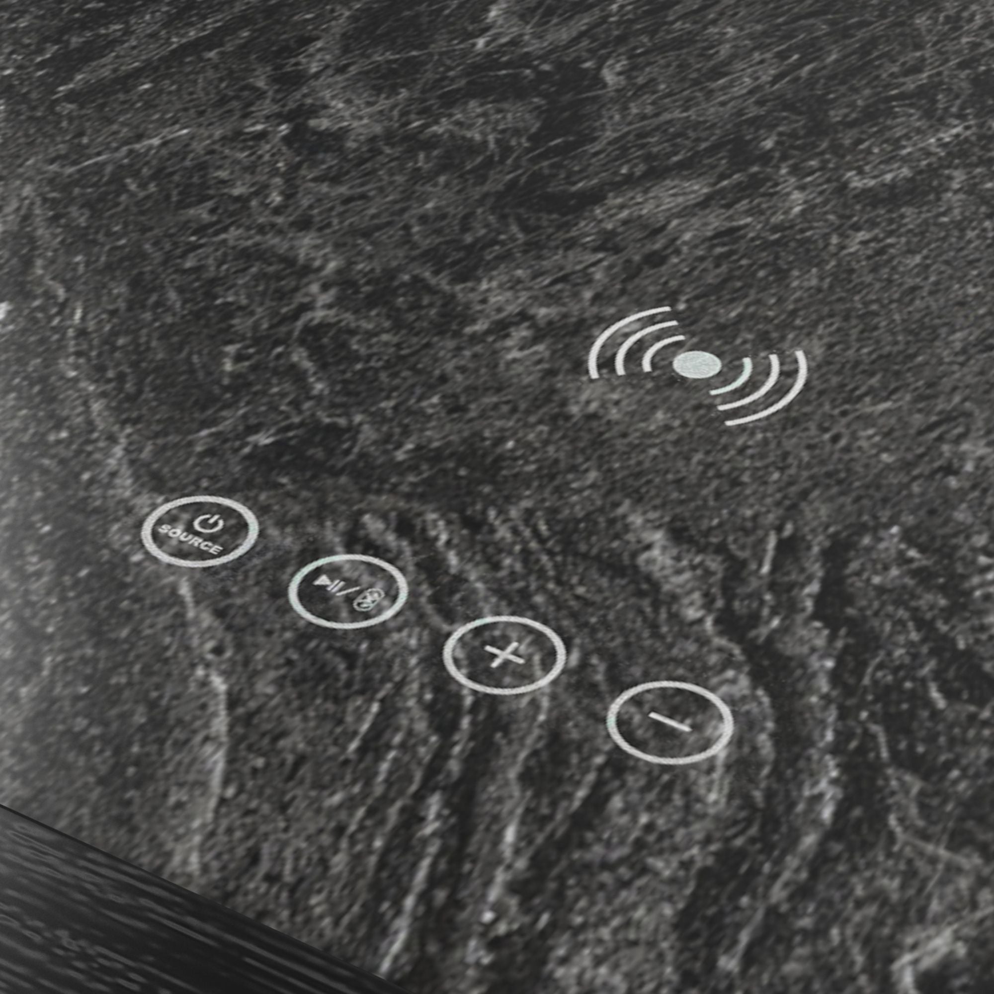 Halo - Square Smart End Table - Black