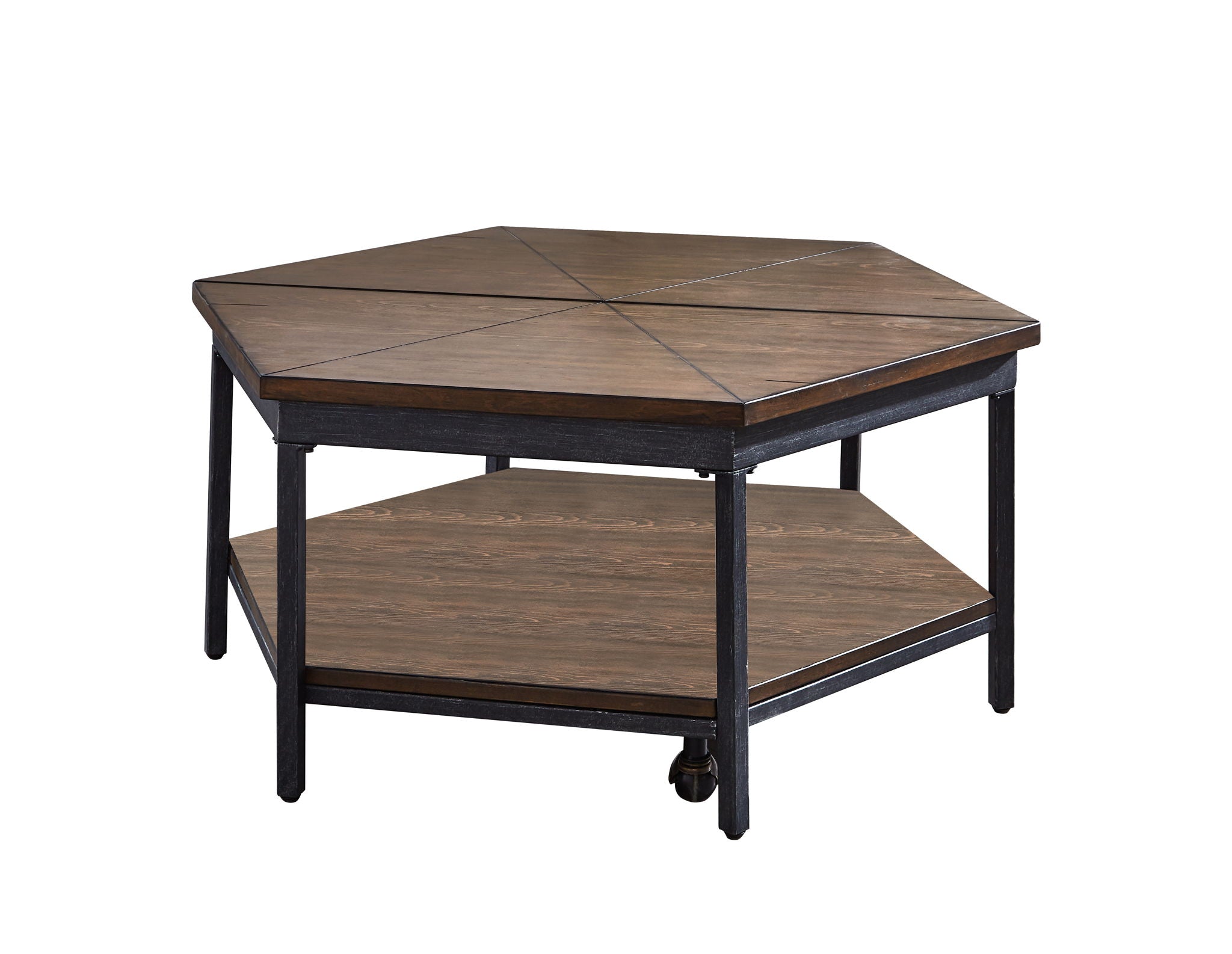 Ultimo - Hexagon Lift Top Cocktail Table - Brown
