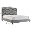 Linda Upholstered Bed by Crownmark