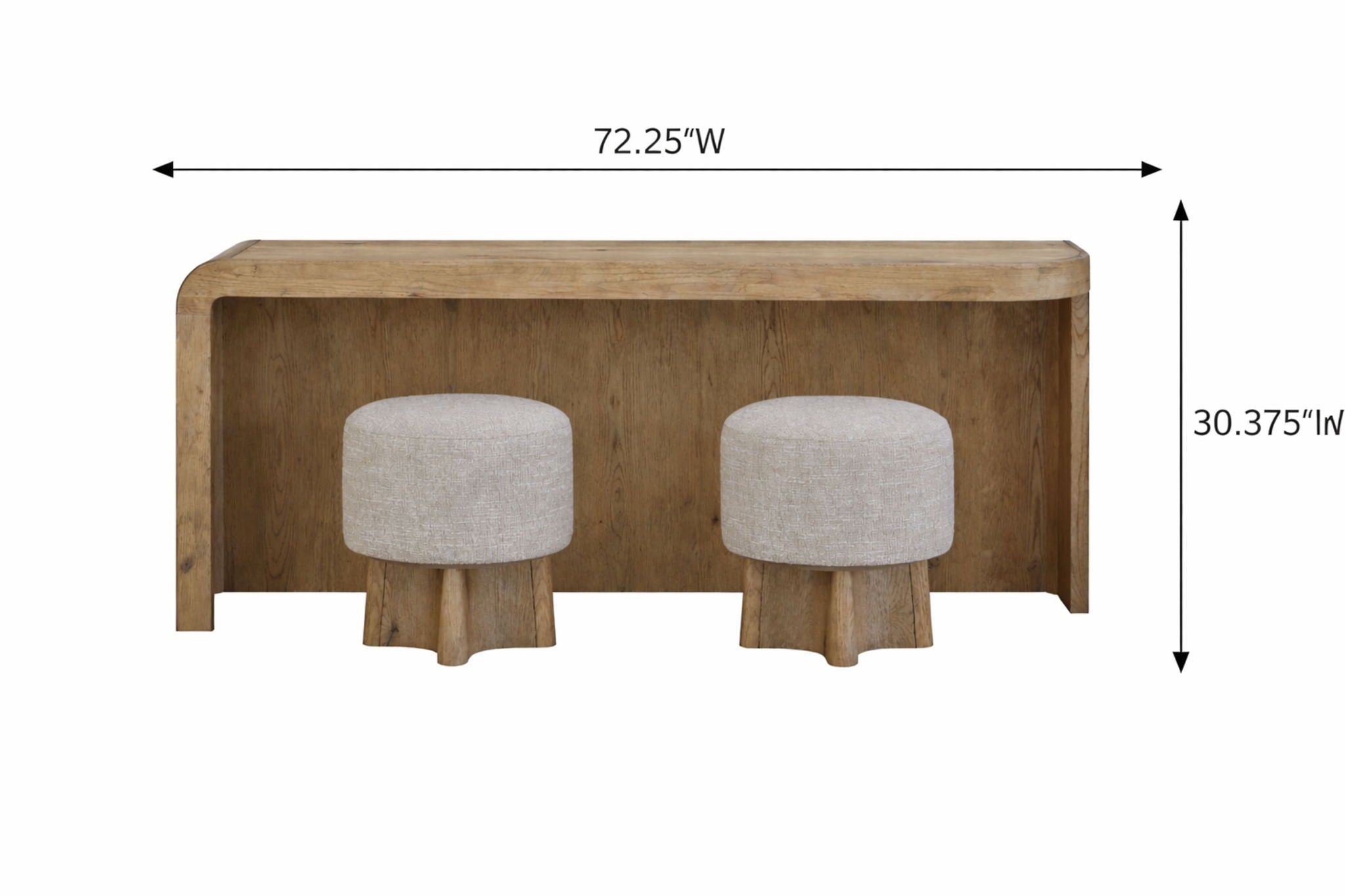 Pagosa - Entertainment Console & Stools - English Knotty Oak