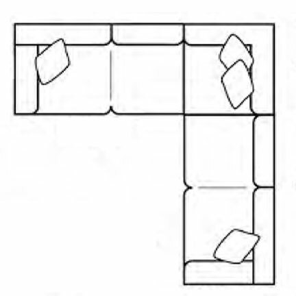 2306 Bucktown Parchment Sectional by Catnapper - Made In The USA!