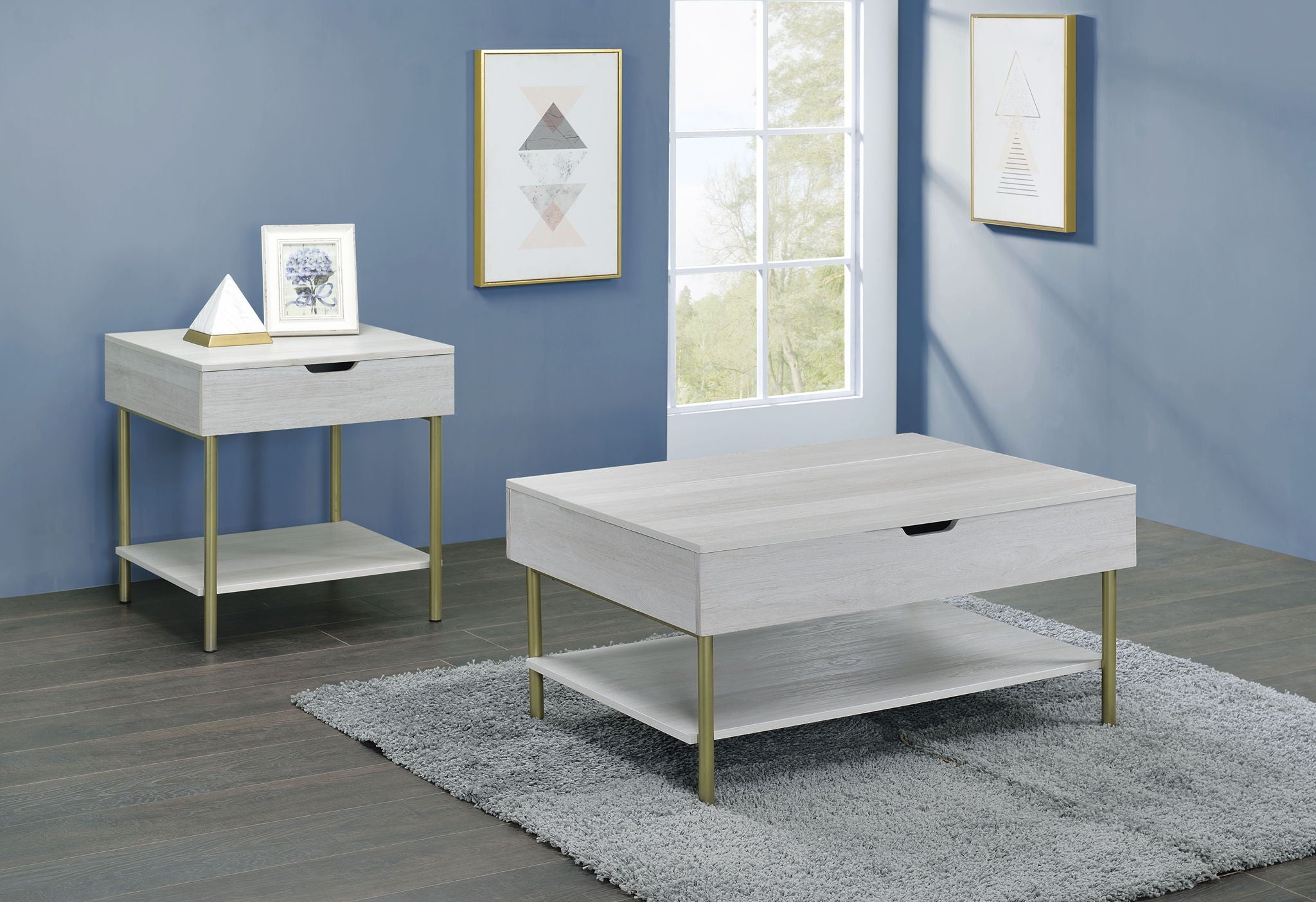 Whitman - 3 Piece Table Set - White