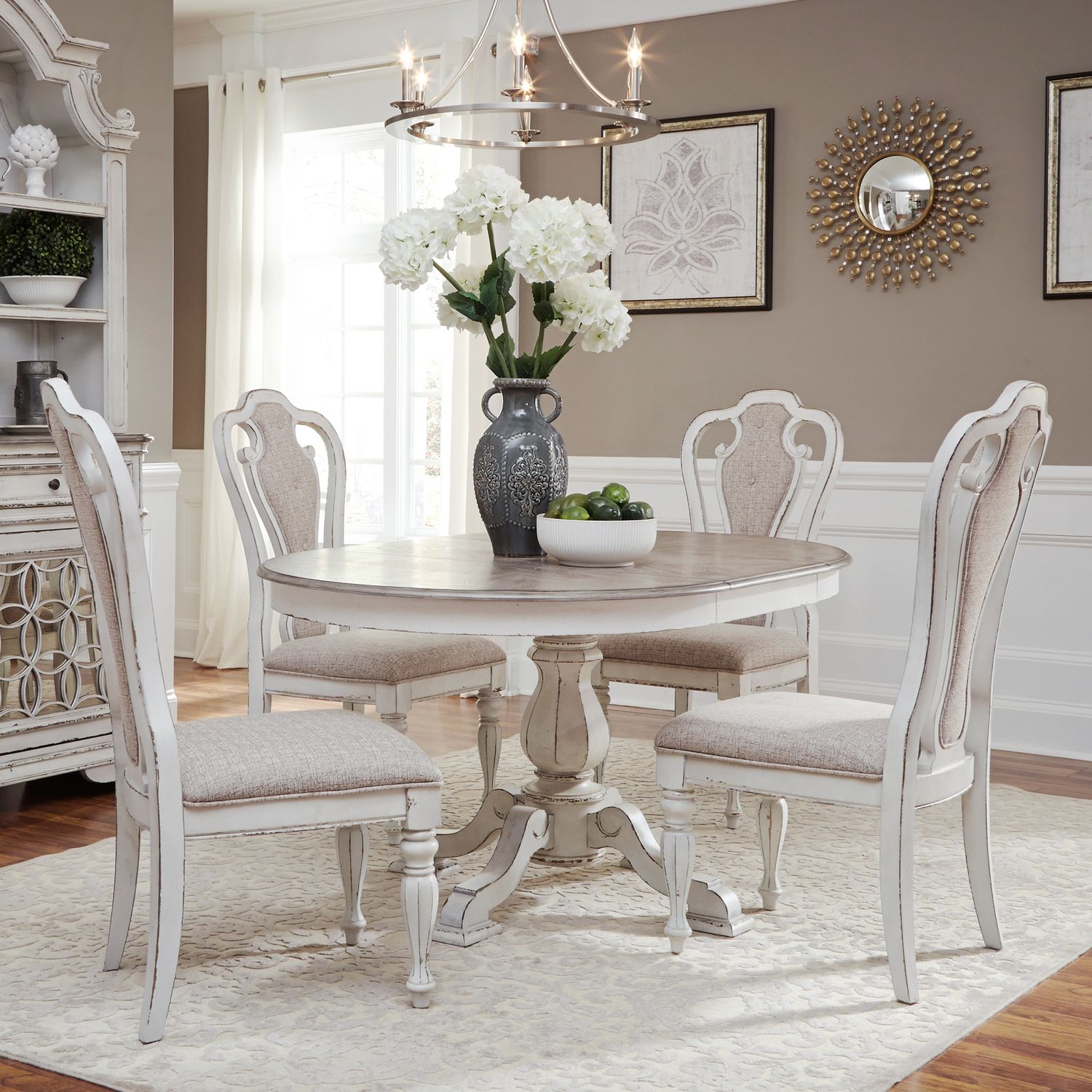 Magnolia Manor / Opt 5 Piece Pedestal Table Set by Liberty Furniture