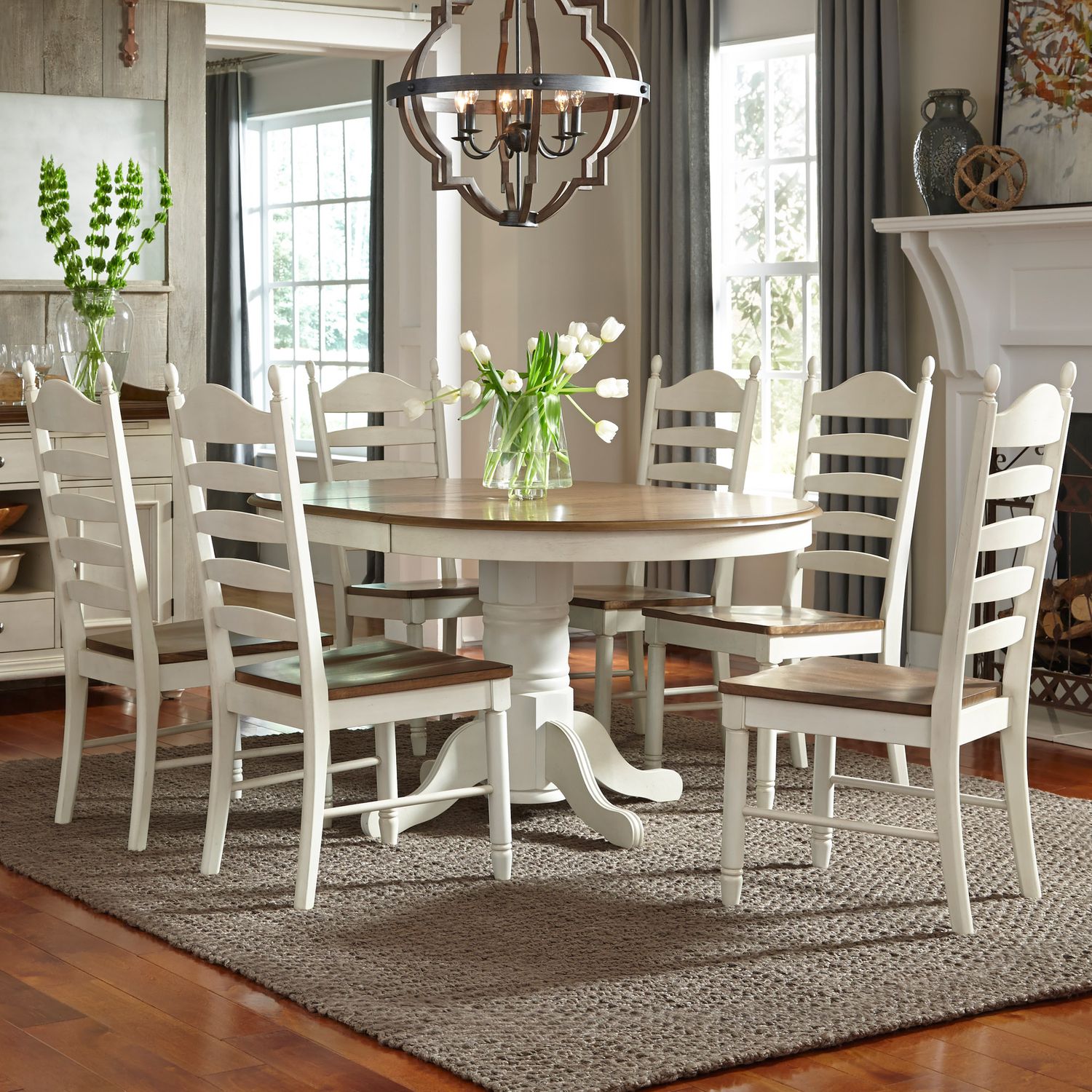 Springfield / 7 Piece Pedestal Table Set by Liberty Furniture