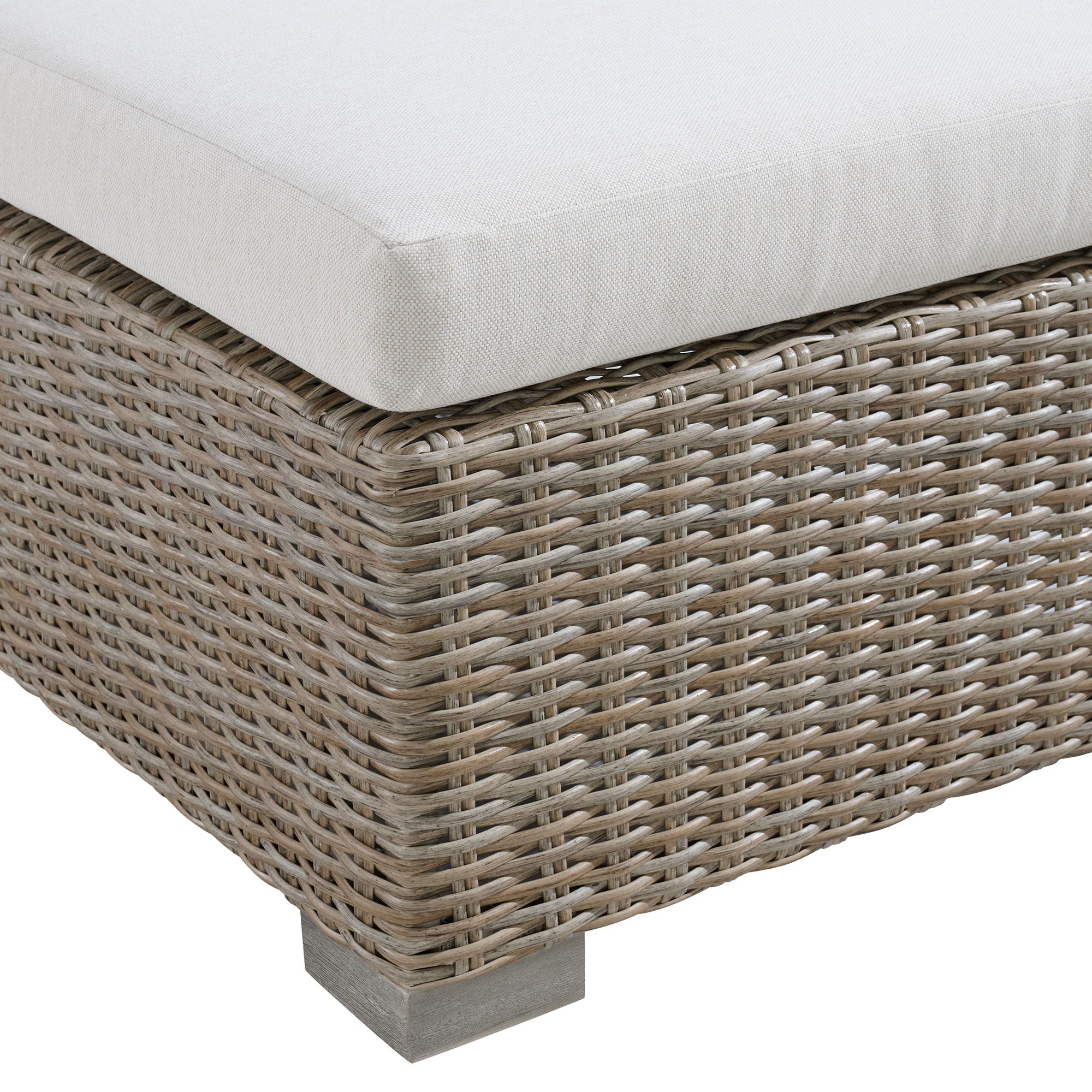 Ollie - Chaise Lounge - Tan And Olefin White Cream