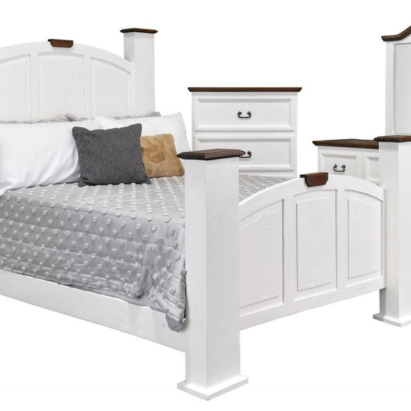 Mansion King Size Bedroom Set (Weathered Farmhouse Gray) - Monterrey Rustic  Furniture San Antonio