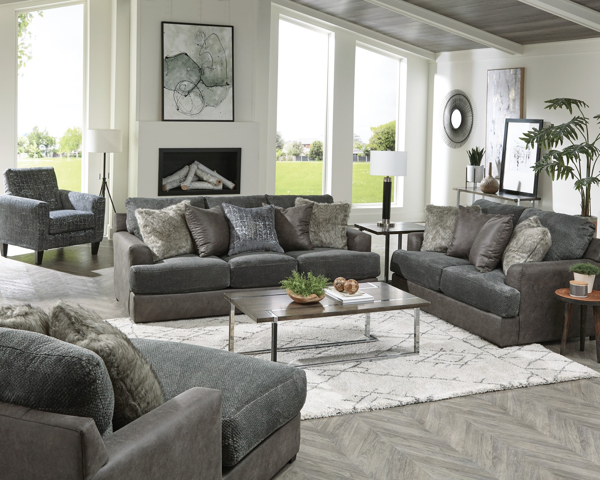 3339 Boulevard Graphite Sofa and Love Seat by Catnapper