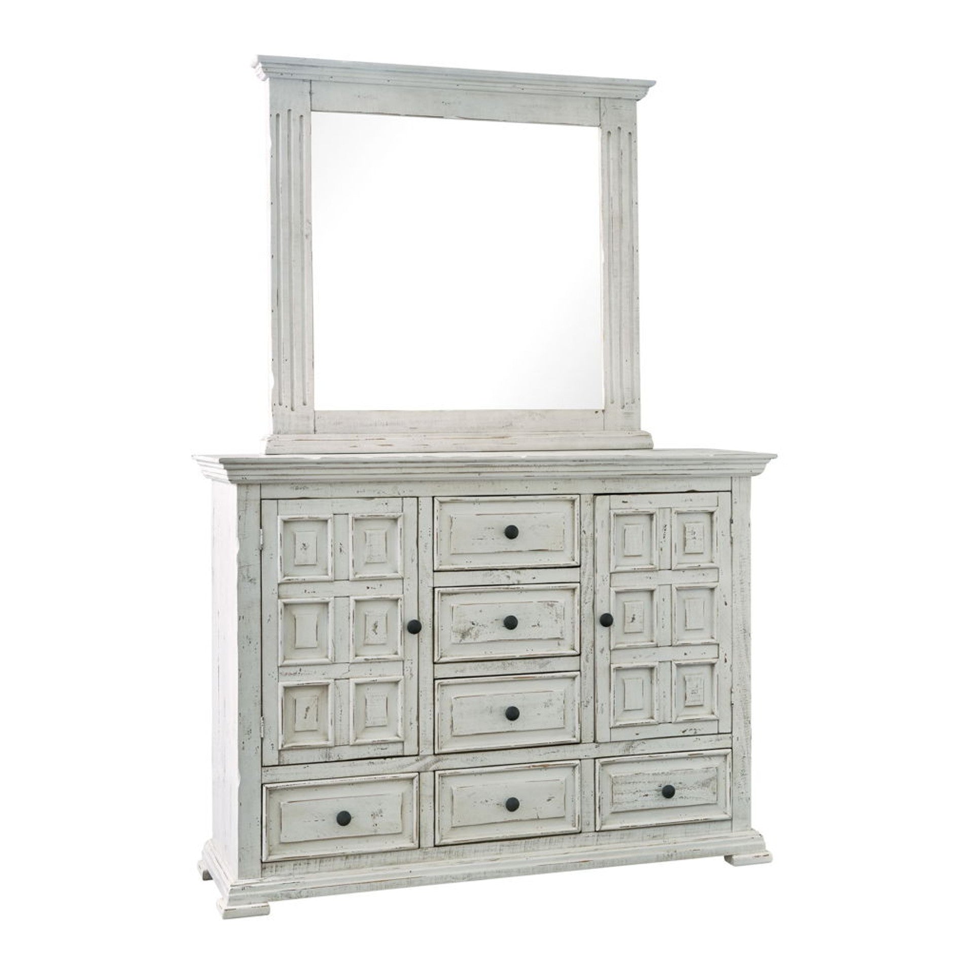 Olivia White Rustic Bedroom Set from Elements Furniture - Solid Wood