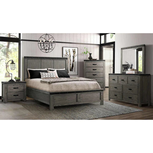 Crazy Low Price - Wade Gray Bedroom Queen Or King 6 Piece Set