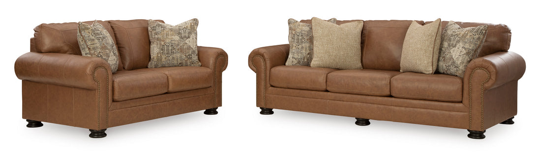 Ashley 576-04 Sofa & Loveseat (TOP GRAIN Leather/OVERSIZE)