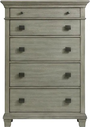 Elements International Crawford Gray Bedroom Collection