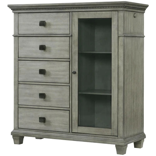 Elements International Crawford Gray Bedroom Collection