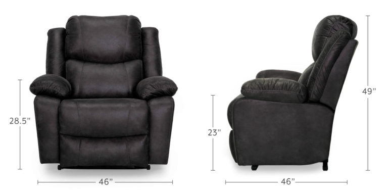 Crazy Low Price - 9534 Caesar 500 lb. Westview Slate Fabric Recliner by Franklin