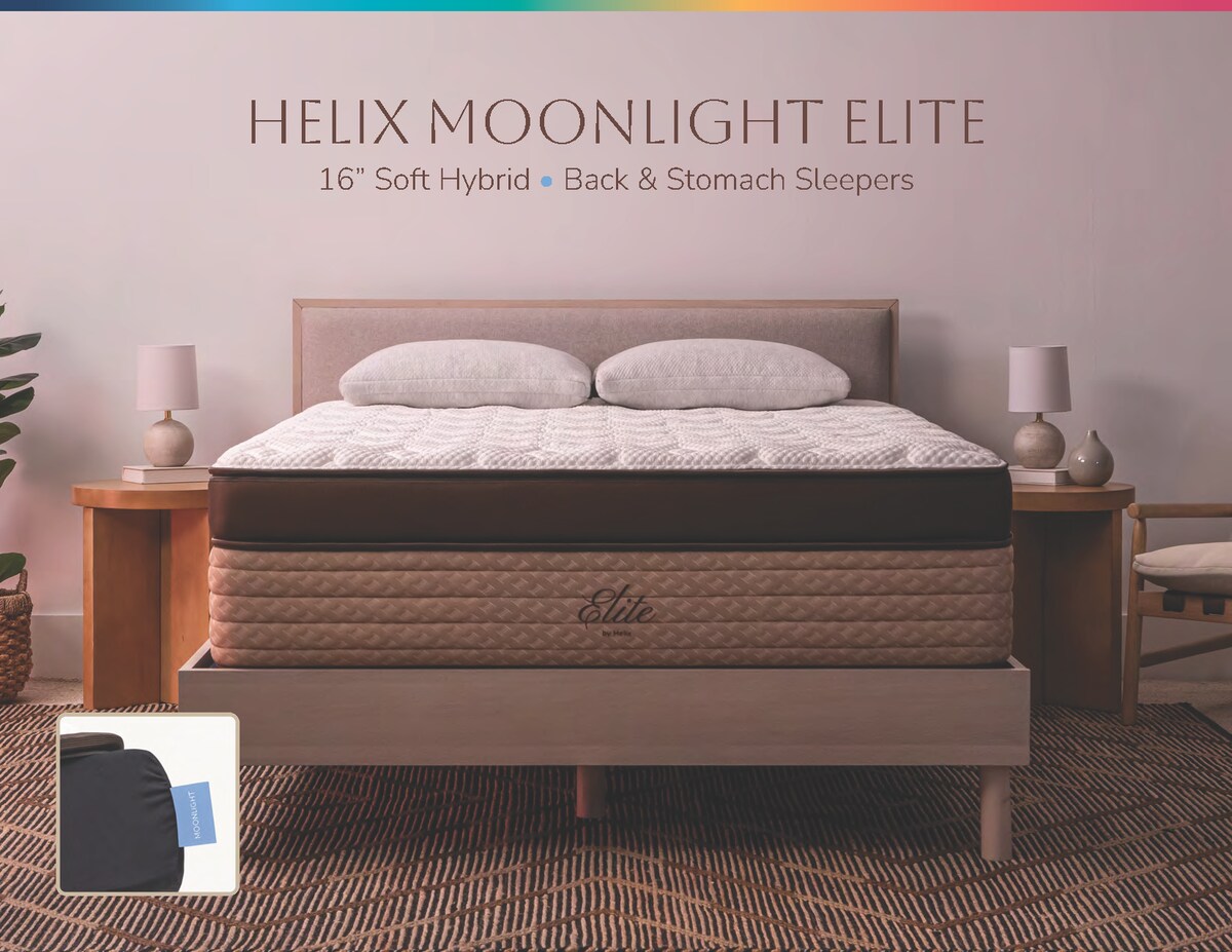 Helix Moonlight Elite Soft 16 in Hybrid With Glacio Tex Cooling