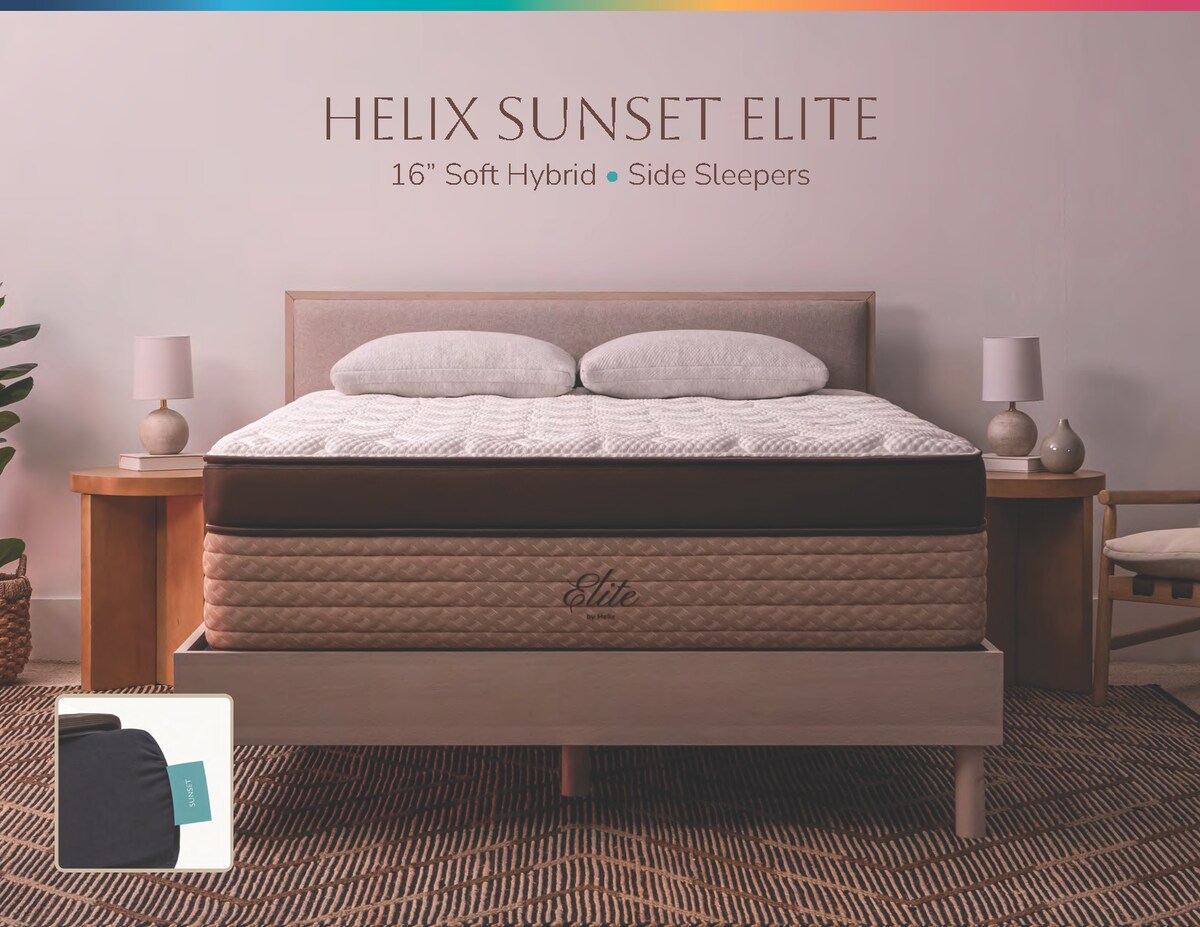 Helix Sunset Elite Soft 16 in Hybrid With Glacio Tex Cooling