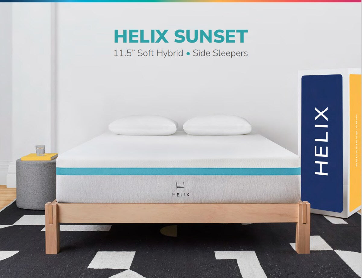 Helix Sunset Core with GlacioTex 11.5 in Soft Hybrid Mattress