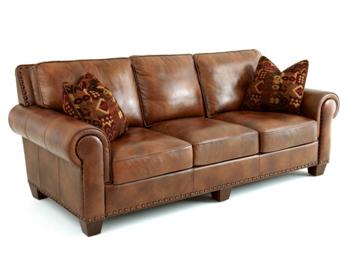 Silverado Leather 4-Piece Set (Sofa, Loveseat, Chair & Ottoman) by Steve Silver